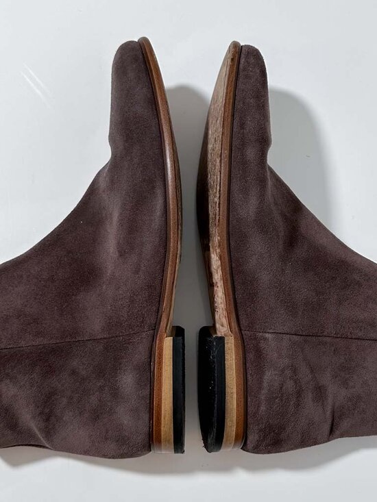 Clarks Brown Suede Zipper Ankle Boots, Men\'s 10M main image 4